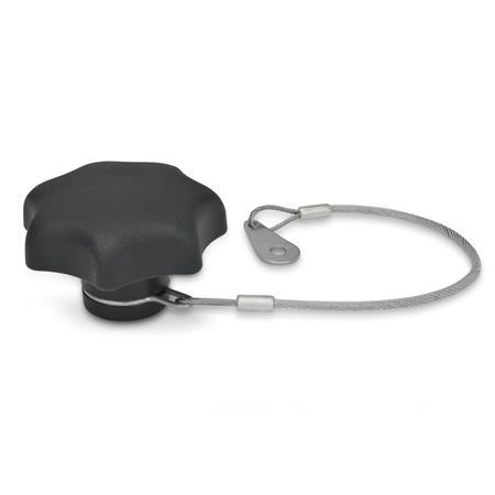 Otto Ganter Star Knob with Loss Protection, GN 6336.13